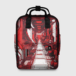 Рюкзак женский Красная комната киберпанк, цвет: 3D-принт