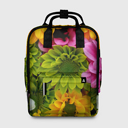 Рюкзак женский Паттерн цветочный, цвет: 3D-принт