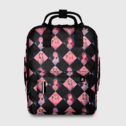 Рюкзак женский Клеточка black pink, цвет: 3D-принт
