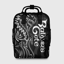 Рюкзак женский Балдурс гейт 3 - черный дракон, цвет: 3D-принт