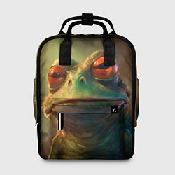 Рюкзак женский Лягушка Пепе натуральная, цвет: 3D-принт