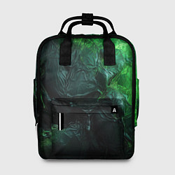 Рюкзак женский Зеленая объемная текстура, цвет: 3D-принт