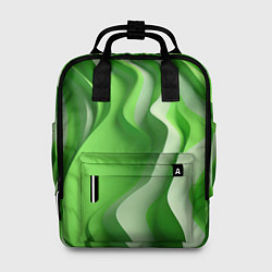 Рюкзак женский Зеленые объемные полосы, цвет: 3D-принт
