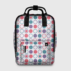 Рюкзак женский Цветные упорядоченные круги, цвет: 3D-принт