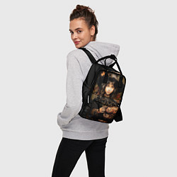 Рюкзак женский Маленькая ведьма с тыквами, цвет: 3D-принт — фото 2