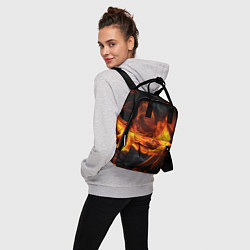 Рюкзак женский Пламя костра, цвет: 3D-принт — фото 2