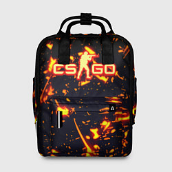 Рюкзак женский Cs go огненные стиль, цвет: 3D-принт