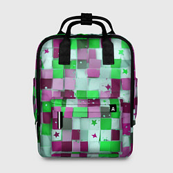 Рюкзак женский Ретро Квадраты, цвет: 3D-принт