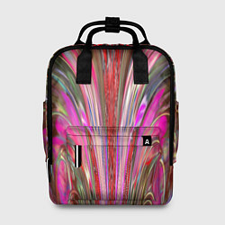 Рюкзак женский Размытый узор с розовыми и серыми тонами, цвет: 3D-принт