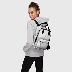 Рюкзак женский Светло-серый в квадратик, цвет: 3D-принт — фото 2