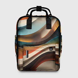 Рюкзак женский Волнистая объёмная текстура - нейросеть, цвет: 3D-принт