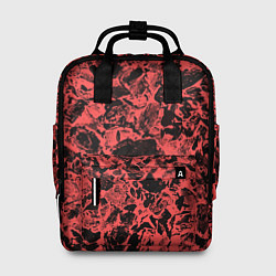 Рюкзак женский Каменная текстура коралловый, цвет: 3D-принт