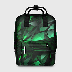 Рюкзак женский Green abstract, цвет: 3D-принт