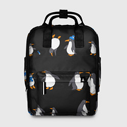 Рюкзак женский Веселая семья пингвинов, цвет: 3D-принт