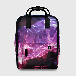 Женский рюкзак Стеклянный камень с фиолетовой подсветкой