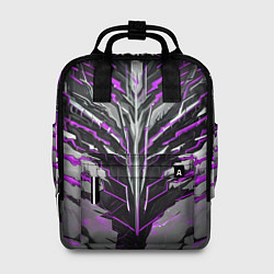 Рюкзак женский Киберпанк доспех фиолетовый, цвет: 3D-принт