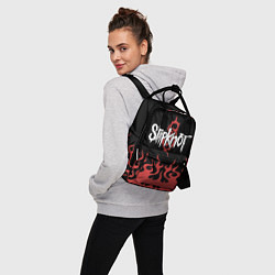 Рюкзак женский Slipknot в огне, цвет: 3D-принт — фото 2