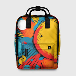 Рюкзак женский Поп-арт абстракция, цвет: 3D-принт