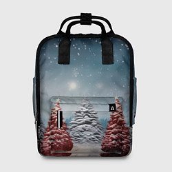 Женский рюкзак Волшебство зимней природы иней на деревьях