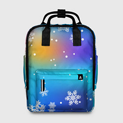 Рюкзак женский Снегопад на Новый год, цвет: 3D-принт