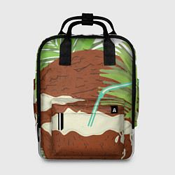 Рюкзак женский Кокосы и листья, цвет: 3D-принт