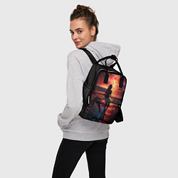 Рюкзак женский Девушка на закате - космос, цвет: 3D-принт — фото 2