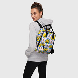 Рюкзак женский Смайлик и капля, цвет: 3D-принт — фото 2
