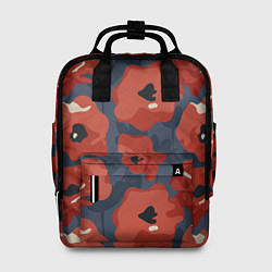 Рюкзак женский Абстрактные красные маки - паттерн, цвет: 3D-принт