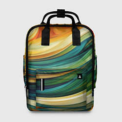 Рюкзак женский Абстракция с солнцем, цвет: 3D-принт