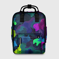 Рюкзак женский Хаотичный камуфляж, цвет: 3D-принт