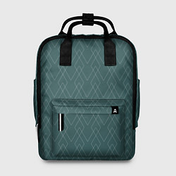 Рюкзак женский Зелёный геометричные линии, цвет: 3D-принт