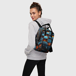 Рюкзак женский Темные плитки в лаве, цвет: 3D-принт — фото 2
