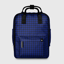 Женский рюкзак Паттерн объёмные квадраты тёмно-синий