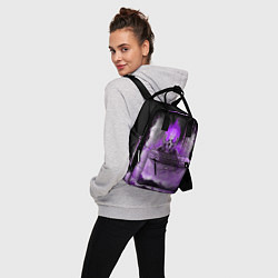 Рюкзак женский Фиолетовый скелет в дыму, цвет: 3D-принт — фото 2