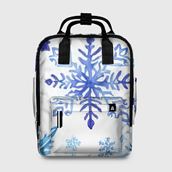 Рюкзак женский Снежинки падают, цвет: 3D-принт