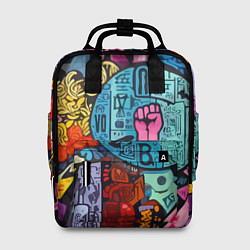 Рюкзак женский Кулак - граффити, цвет: 3D-принт