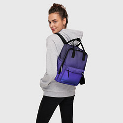 Рюкзак женский Градиент тёмно фиолетовый синий, цвет: 3D-принт — фото 2