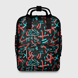 Рюкзак женский Цветные геометрические каракули, цвет: 3D-принт