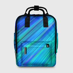 Рюкзак женский Неоновые синие лучи, цвет: 3D-принт