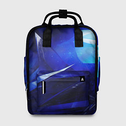 Женский рюкзак Black and blue abstract background sport style