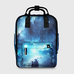 Рюкзак женский Космический голубой пейзаж, цвет: 3D-принт