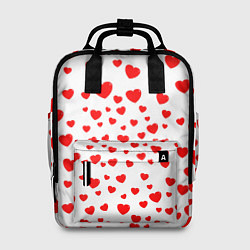 Рюкзак женский Любовь паттерн сердца, цвет: 3D-принт