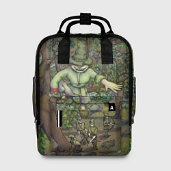 Рюкзак женский Леший-озорник в лесу, цвет: 3D-принт