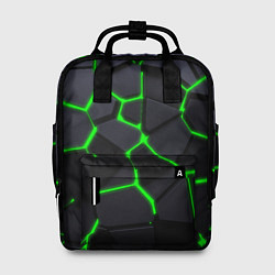 Рюкзак женский Зеленые плиты киберпанк, цвет: 3D-принт