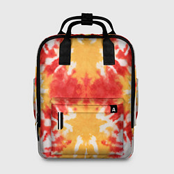 Рюкзак женский Красно-желтый тай дай, цвет: 3D-принт
