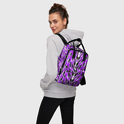 Рюкзак женский Фиолетовая техно броня, цвет: 3D-принт — фото 2