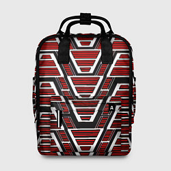 Рюкзак женский Техно броня красная, цвет: 3D-принт