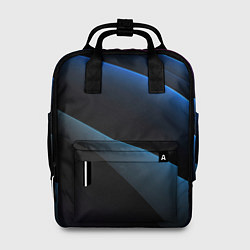 Женский рюкзак Синий стильный абстрактный геометрический стиль на