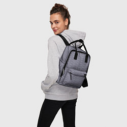 Рюкзак женский Серый ежевичный волнистые полосы, цвет: 3D-принт — фото 2