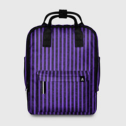 Рюкзак женский Полосатый яркий фиолетовый, цвет: 3D-принт